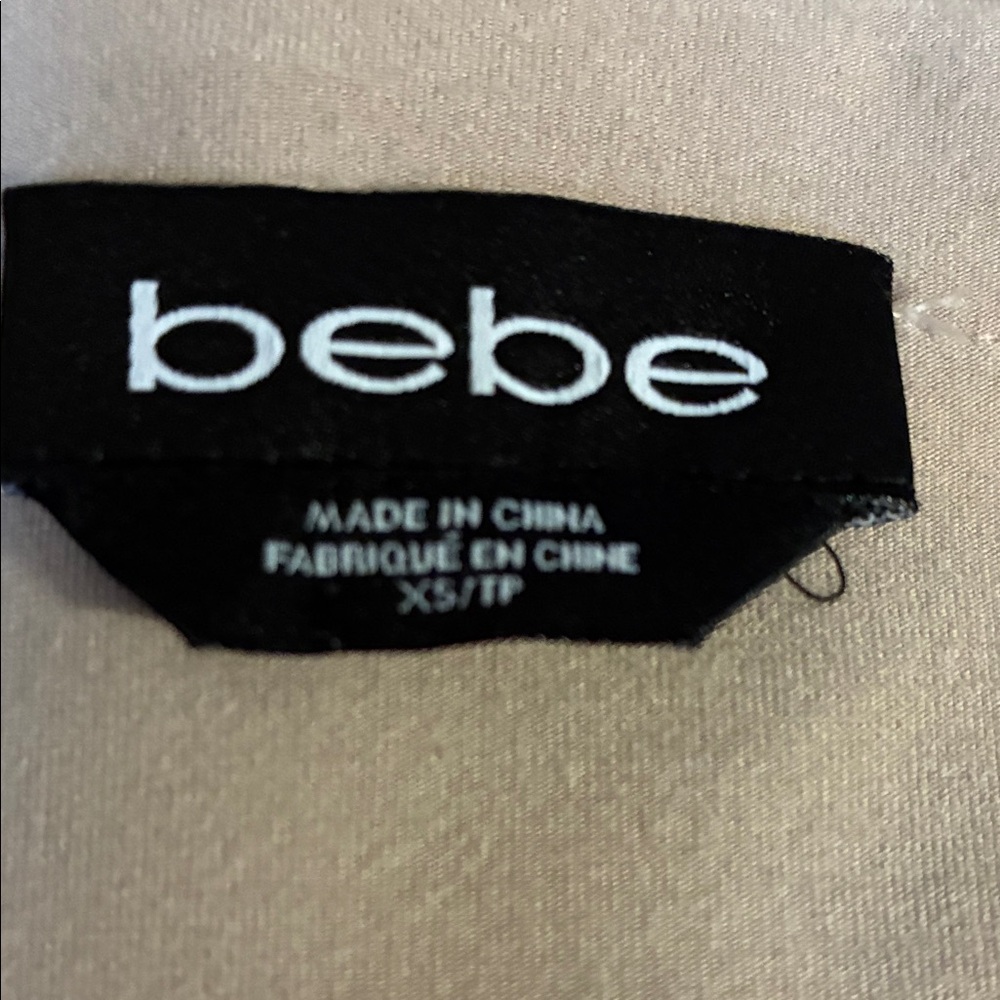Bebe Beige Button-Down Shirt - image 4
